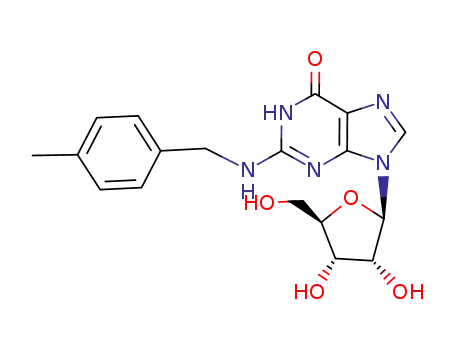 Molecular Structure of 79396-24-0 (Guanosine, N-[(4-methylphenyl)methyl]-)