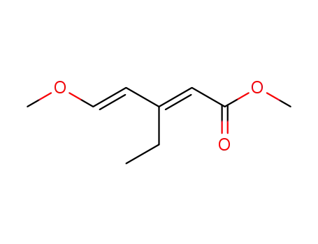 Molecular Structure of 108044-53-7 (2,4-Pentadienoic acid, 3-ethyl-5-methoxy-, methyl ester, (E,E)-)