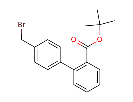 Molecular Structure of 114772-40-6 (tert-Butyl 4'-(bromomethyl)biphenyl-2-carboxylate)