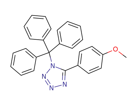 Molecular Structure of 137898-60-3 (1H-Tetrazole, 5-(4-methoxyphenyl)-1-(triphenylmethyl)-)