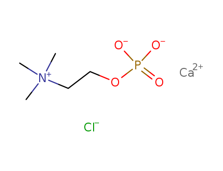 4826-71-5,Calcium phosphorylcholine chloride,Choline,chloride phosphate, Ca salt (6CI); Choline, chloride, dihydrogen phosphate,calcium salt (1:1) (7CI,8CI); Ethanaminium, N,N,N-trimethyl-2-(phosphonooxy)-,chloride, calcium salt (1:1) (9CI); Biocalcose; Calcium phosphorylcholine;Calcium phosphorylcholine chloride; Colifos; Colincalcium; Epafosforil;Fosfocolina; Ipercolin; Isocolin; Mebophos; Merival; Pancholin; Phoscholin;Phosphorylcholine calcium salt; Phosphorylcholine chloride calcium salt