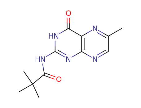 Molecular Structure of 142645-50-9 (2,2-dimethyl-N-(6-methyl-4-oxo-3,4-dihydro-2-pteridinyl)propanamide)