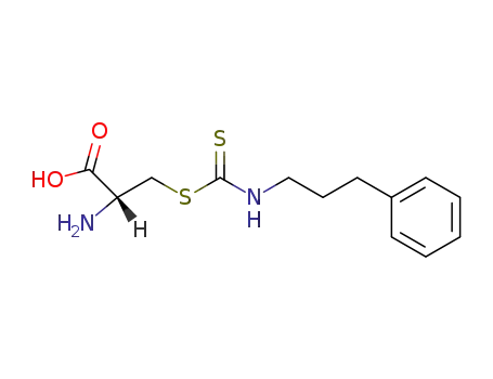 Molecular Structure of 137915-13-0 (S-[N-(3-PHENYLPROPYL)(THIOCARBAMOYL)]-L-CYSTEINE)