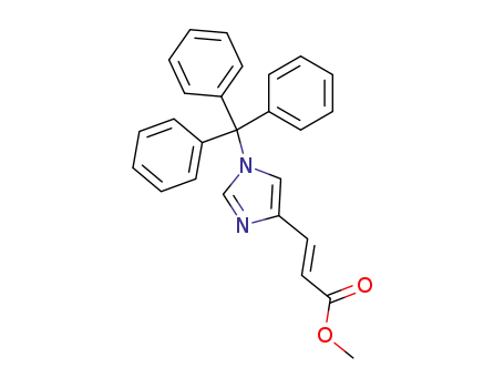 Molecular Structure of 138408-36-3 (2-Propenoic acid, 3-[1-(triphenylmethyl)-1H-imidazol-4-yl]-, methyl
ester, (E)-)
