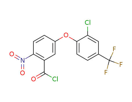 Molecular Structure of 67446-83-7 (5-[2-chloro-4-(trifluoromethyl)phenoxy]-2-nitrobenzoyl chloride)