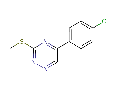 Molecular Structure of 67642-94-8 (5-(p-Chlorophenyl)-3-methylthio-1,2,4-triazine)