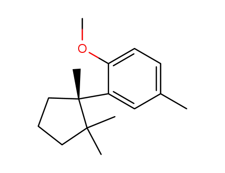 Molecular Structure of 81784-13-6 (Benzene, 1-methoxy-4-methyl-2-[(1S)-1,2,2-trimethylcyclopentyl]-)