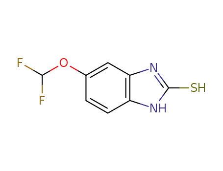 Molecular Structure of 97963-62-7 (5-(Difluoromethoxy)-2-mercapto-1H-benzimidazole)