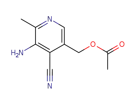 Molecular Structure of 83537-57-9 (4-Pyridinecarbonitrile, 5-[(acetyloxy)methyl]-3-amino-2-methyl-)