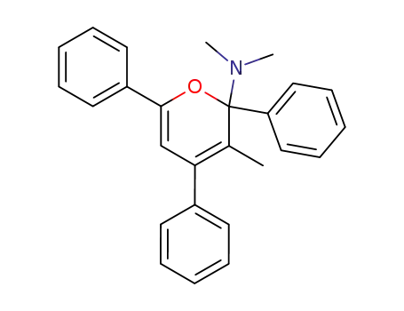 Molecular Structure of 79962-35-9 (2H-Pyran-2-amine, N,N,3-trimethyl-2,4,6-triphenyl-)