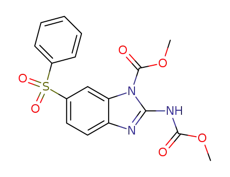 6-Benzenesulfonyl-2-methoxycarbonylamino-benzoimidazole-1-carboxylic acid methyl ester
