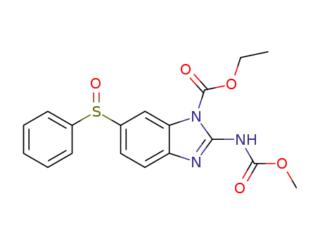 6-Benzenesulfinyl-2-methoxycarbonylamino-benzoimidazole-1-carboxylic acid ethyl ester