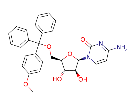 4-Amino-1-{(2R,3S,4S,5R)-3,4-dihydroxy-5-[(4-methoxy-phenyl)-diphenyl-methoxymethyl]-tetrahydro-furan-2-yl}-1H-pyrimidin-2-one