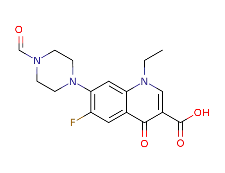 1-ethyl-6-fluoro-7-(4-formylpiperazin-1-yl)-1,4-dihydro-4-oxoquinoline-3-carboxylic acid