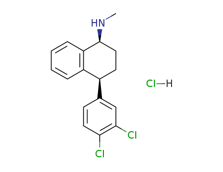 79559-97-0,Sertraline HCL,1-Naphthalenamine,4-(3,4-dichlorophenyl)-1,2,3,4-tetrahydro-N-methyl-, hydrochloride, (1S,4S)-(9CI);(1S,4S)-4-(3,4-Dichlorophenyl)-1,2,3,4-tetrahydro-N-methyl-1-naphthalenaminehydrochloride;(1S,4S)-N-Methyl-4-(3,4-dichlorophenyl)-1,2,3,4-tetrahydro-1-naphthalenaminehydrochloride;Altruline;Aremis;Atruline;Cp 51974-1;Dominum;Gladem;Lesefer;Lustral;Selectra;Sosser;Stimuloton;Zolof;Zoloft;