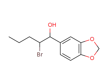 (+/-)-(1R*,2R*/S*)-2-bromo-1-hydroxy-1-(3,4-methylenedioxyphenyl)pentane