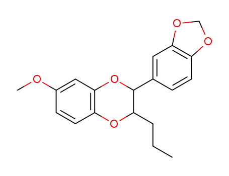 (+/-)-(2R*,3R*/S*)-2-Propyl-6-methoxy-3-(3,4-methylenedioxyphenyl)-1,4-benzodioxane