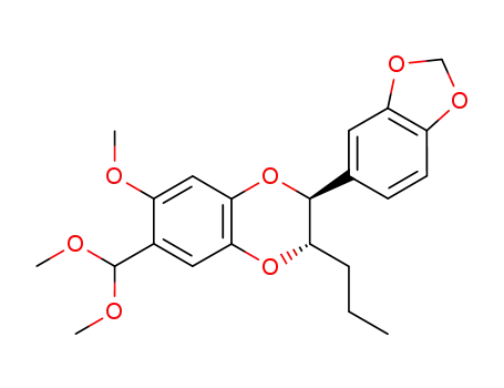 (2S,3S)-2-Benzo[1,3]dioxol-5-yl-6-dimethoxymethyl-7-methoxy-3-propyl-2,3-dihydro-benzo[1,4]dioxine