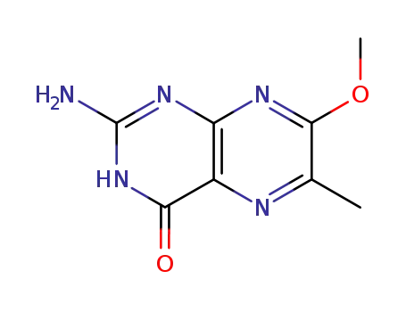 Molecular Structure of 113193-95-6 (4(1H)-Pteridinone, 2-amino-7-methoxy-6-methyl-)