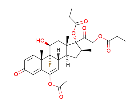 9α-fluoro-6,11β,17α,21-tetrahydroxy-16β-methyl-1,4,6-pregnatriene-3,20-dione 6-acetate 17,21-dipropionate