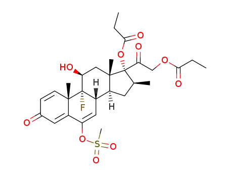 9α-fluoro-6,11β,17α,21-tetrahydroxy-16β-methyl-1,4,6-pregnatriene-3,20-dione 6-methanesulfonate 17,21-dipropionate