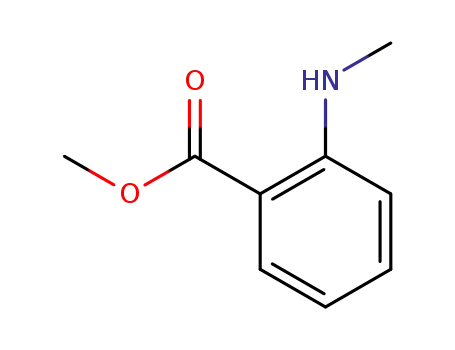 Molecular Structure of 85-91-6 (Benzoic acid,2-(methylamino)-, methyl ester)
