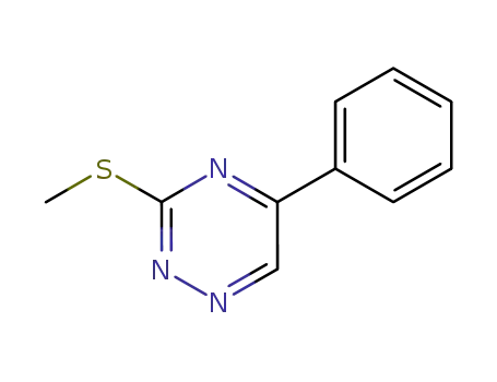 Molecular Structure of 28735-27-5 (3-methylsulfanyl-5-phenyl-1,2,4-triazine)
