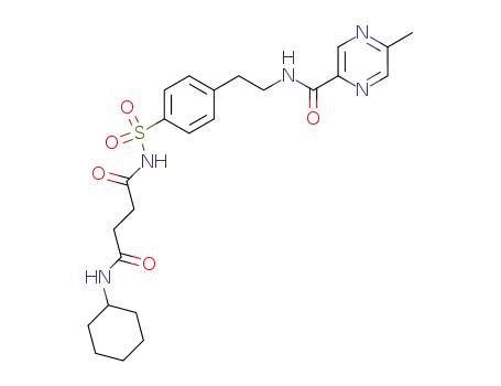 N-Cyclohexyl-N'-4-<2-(5-methyl-2-pyrazincarboxamido)ethyl>benzolsulfonyl-bernsteinsaeurediamid