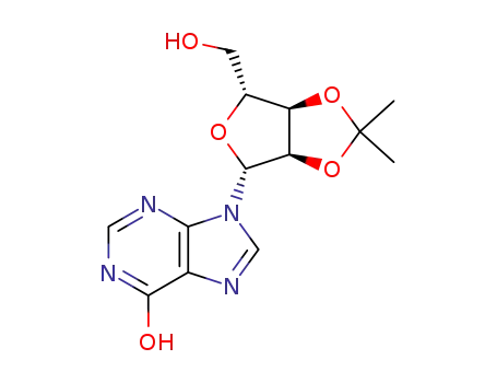 Molecular Structure of 2140-11-6 (2',3'-O-Isopropylideneinosine)