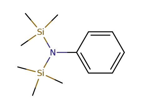 Molecular Structure of 4147-89-1 (1,1,1-trimethyl-N-phenyl-N-(trimethylsilyl)silanamine)