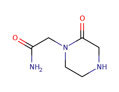 Molecular Structure of 32705-81-0 (1-Piperazineacetamide,2-oxo-(8CI,9CI))