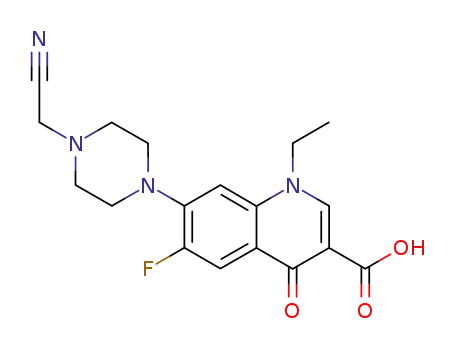 1-Ethyl-6-fluoro-1,4-dihydro-7-<4-(cyanomethyl)-1-piperazinyl>-4-oxoquinoline-3-carboxylic acid