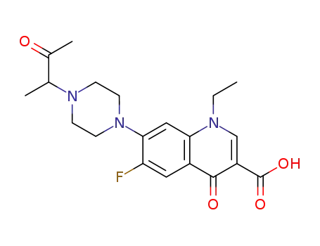 1-ethyl-6-fluoro-1,4-dihydro-7-<4-(1-methyl-2-oxopropyl)-1-piperazinyl>-4-oxoquinoline-3-carboxylic acid