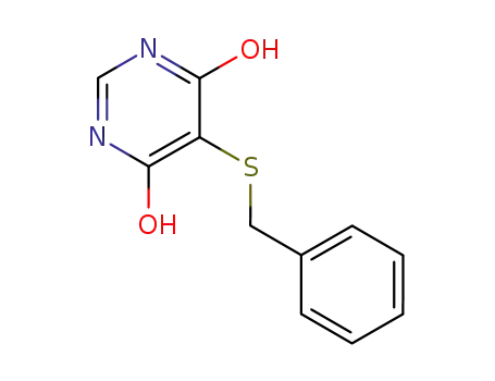 Molecular Structure of 138918-23-7 (4(1H)-Pyrimidinone, 6-hydroxy-5-[(phenylmethyl)thio]-)
