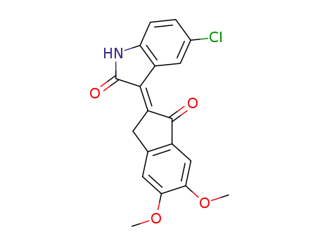 5-Chloro-3-[5,6-dimethoxy-1-oxo-indan-(2E)-ylidene]-1,3-dihydro-indol-2-one