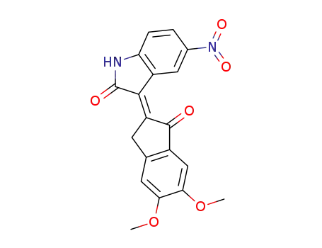 3-[5,6-Dimethoxy-1-oxo-indan-(2E)-ylidene]-5-nitro-1,3-dihydro-indol-2-one