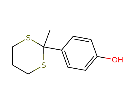 Molecular Structure of 155853-28-4 (Phenol, 4-(2-methyl-1,3-dithian-2-yl)-)