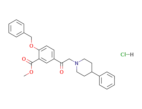2-Benzyloxy-5-[2-(4-phenyl-piperidin-1-yl)-acetyl]-benzoic acid methyl ester; hydrochloride