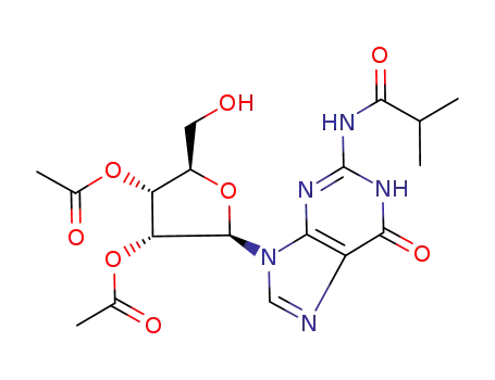 9-(2',3'-di-O-acetyl-β-D-ribofuranosyl)-N2-isobutanoylguanine