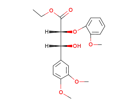 erythro-ethyl 3-(3,4-dimethoxyphenyl)-3-hydroxy-2-(2-methoxyphenoxy)propanoate