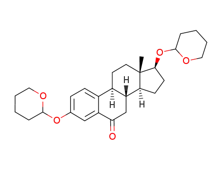 Molecular Structure of 53573-82-3 ((17β)-3,17-Bis[(tetrahydro-2H-pyran-2-yl)oxy]-estra-1,3,5(10)-trien-6-one)