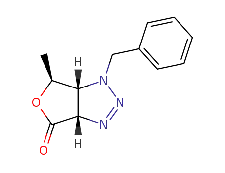 (3aRS,6RS,6aSR)-1-benzyl-3a,4,6,6a-tetrahydro-6-methyl-1H-furo<3,4-d>-1,2,3-triazol-4-one