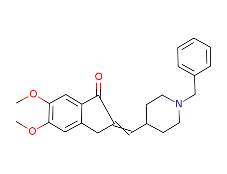 120014-07-5,1-Benzyl-4-(5,6-dimethoxy-1-oxoindan-2-ylindenemethyl)piperidine,1-Benzyl-4-[(5,6-dimethoxy-1-oxoindan-2-ylidene)methyl]piperidine;2-(1-Benzylpiperidin-4-ylmethylidene)-5,6-dimethoxyindan-1-one;