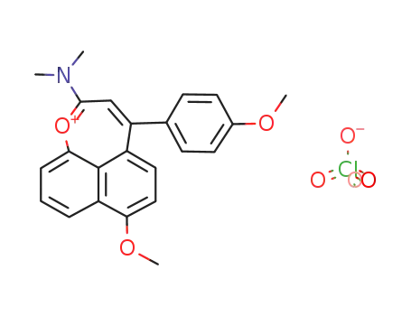 8-Dimethylamino-3-methoxy-10-(4-methoxy-phenyl)-7-oxonia-cyclohepta[de]naphthalene; perchlorate