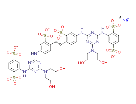 2,2'-(1,2-ethenediyl)bis[5-{(4-bis(2-hydroxyethyl)amino)-6-[(3,6-disulfophenyl)amino]-1,3,5-triazin-2-yl}amino]benzenesulfonic acid hexasidium salt