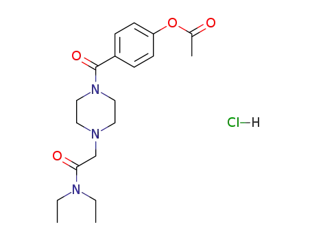 Acetic acid 4-(4-diethylcarbamoylmethyl-piperazine-1-carbonyl)-phenyl ester; hydrochloride