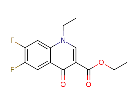Molecular Structure of 100505-08-6 (3-Quinolinecarboxylic acid, 1-ethyl-6,7-difluoro-1,4-dihydro-4-oxo-, ethyl
ester)