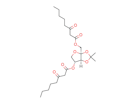 3-Oxo-octanoic acid (3aS,6R,6aS)-2,2-dimethyl-6-(3-oxo-octanoyloxy)-dihydro-furo[2,3-d][1,3]dioxol-3a-ylmethyl ester