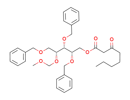 3-Oxo-octanoic acid (2S,3R,4R)-2,3,5-tris-benzyloxy-4-methoxymethoxy-pentyl ester