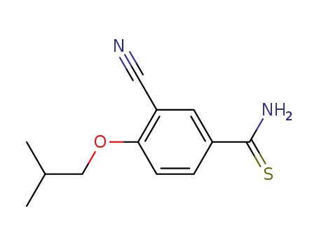 Molecular Structure of 163597-57-7 (3-Cyano-4-(2-methylpropoxy)benzenecarbothioamide)